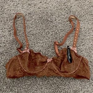 Adore Me Gingerbread Bow Lace Bralette